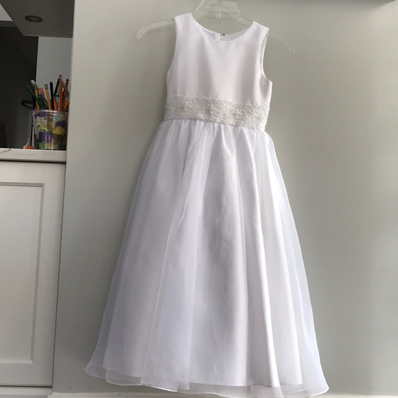 Communion/flower girl dress and headband veil